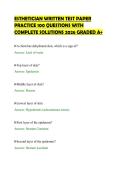 ESTHETICIAN WRITTEN TEST PAPER&NewLine;PRACTICE 100 QUESTIONS WITH&NewLine;COMPLETE SOLUTIONS 2026 GRADED A&plus;