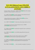 ELE 3010 Midterm Exam UPDATED &NewLine;ACTUAL QUESTIONS AND CORRECT &NewLine;ANSWERS