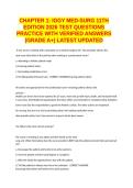 CHAPTER 1&colon; IGGY MED-SURG 11TH EDITION 2026 TEST QUESTIONS PRACTICE WITH VERIFIED ANSWERS &lpar;GRADE A&plus;&rpar; LATEST UPDATED