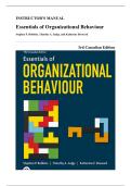 Instructor's Manual &mdash; Essentials of Organizational Behaviour&comma; Third Canadian Edition &lpar;Robbins&comma; 2022&rpar;&comma; Chapters 1-14 &vert; All Chapters Covered