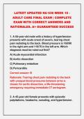 2026-2027 LATEST UPDATED NU 636 WEEK 10 -&NewLine;ADULT CARE FINAL EXAM &vert; COMPLETE&NewLine;EXAM WITH CORRECT ANSWERS AND&NewLine;RATIONALES&period; A&plus; GUARANTEED SUCCESS