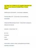 Test Bank For COMSAE 107 Complete Questions and 100&percnt; Correct Answers &lpar;Verified Pass&rpar; - &lpar;Latest Update&rpar;
