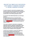 2026-2027 NSG 3800 EXAM 3 QUESTIONS&NewLine;AND CORRECT VERIFIED ANSWERS &vert;&NewLine;A&plus; GRADE VERIFIED ANSWERS
