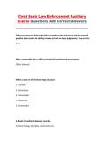 CLEST Basic Law Enforcement Auxiliary Course Questions and Answers