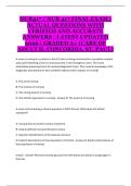NUR 417 &ndash; Care of Adult II &ndash; Final Exam Practice Questions and Answers &lpar;2026&sol;2027&rpar; &ndash; Concordia St&period; Paul