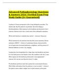 Advanced Pathophysiology Questions & Answers 2026 &vert; Verified Exam Prep Study Guide &lpar;A&plus; Guaranteed&rpar;