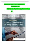 TEST BANK&colon; Wilkins' Clinical Assessment in Respiratory Care&comma; 9th Ed&period; &lpar;Heuer&rpar; &vert; All Chapters &lpar;1-21&rpar; &vert; Q&A with Rationales