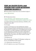 EXSC 387 HAGER EXAM 2 2026&NewLine;FITNESS TEST PAPER QUESTIONS&NewLine;ANSWERS GRADED A&plus;&NewLine;