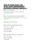 EXSC 387 HAGER EXAM 2 2026&NewLine;STUDY GUIDE COMPREHENSIVE&NewLine;QUESTIONS ANSWERS VERIFIED A&plus;