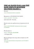 EXSC 387 HAGER EXAM 2 2026 TEST&NewLine;BANK COMPLETE QUESTIONS&NewLine;SOLUTIONS GRADED A&plus;&NewLine;
