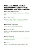 FDOT EARTHWORK 2 QUICK&NewLine;QUESTIONS 2026 ENGINEERING&NewLine;TEST PAPER ANSWERS GRADED A&plus;&NewLine;