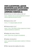 FDOT EARTHWORK 2 QUICK&NewLine;QUESTIONS 2026 STUDY GUIDE&NewLine;COMPREHENSIVE QUESTIONS&NewLine;ANSWERS VERIFIED A&plus;&NewLine;