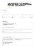 Texas Pesticide Applicator General Standards EXAM &lpar;updated 2026&rpar; Questions & Answers &vert; With 100&percnt; Correct Answers graded A&plus; Guaranteed Success&excl;&excl;