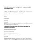 NURS 100 Fundamentals of Nursing Bundle PACK 2026 &vert;WCU