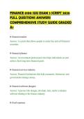 FINANCE 6100 SUU EXAM 3 SCRIPT 2026&NewLine;FULL QUESTIONS ANSWERS&NewLine;COMPREHENSIVE STUDY GUIDE GRADED&NewLine;A&plus;