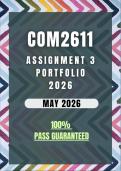 COM2611 Assignment 3 Portfolio Semester 1 2026 Memo &vert; Due Date May 2026