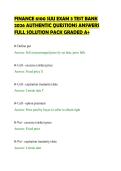 FINANCE 6100 SUU EXAM 3 TEST BANK&NewLine;2026 AUTHENTIC QUESTIONS ANSWERS&NewLine;FULL SOLUTION PACK GRADED A&plus;