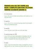 FINANCE 6100 SUU TEST PAPER 2026&NewLine;EXAM 3 COMPLETE QUESTIONS SOLUTIONS&NewLine;VERIFIED ACCURATE GRADED A&plus;