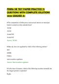 FINRA SIE TEST PAPER PRACTICE 75&NewLine;QUESTIONS WITH COMPLETE SOLUTIONS&NewLine;2026 GRADED A&plus;