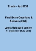 Praxis 5134 Art Exam Practice Questions&comma; Study Guide & Visual Arts Certification Preparation &lpar;2026 Updated&rpar;