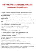 SHS 311 Test 1 Exam &lpar;2026&sol;2027&rpar; with Possible Questions and Revised Answers
