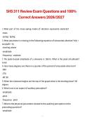 SHS 311 Review Exam Questions and 100&percnt; Correct Answers 2026&sol;2027