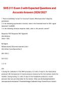 SHS 311 Exam 3 with Expected Questions and Accurate Answers 2026&sol;2027
