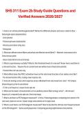 SHS 311 Exam 2b Study Guide Questions and Verified Answers 2026&sol;2027