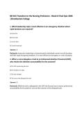 NR 103 Transition to the Nursing Profession - Week 8 Final Quiz 2026&NewLine;&vert;Chamberlain College