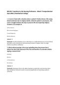 NR 103&colon; Transition to the Nursing Profession - Week 7 Comprehensive&NewLine;Quiz 2026 &vert;Chamberlain College