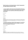 NR 103 Transition to the Nursing Profession - Week 5 Comprehensive&NewLine;Quiz &lpar;2026 Update&rpar; Chamberlain College