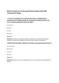 NR 103 Transition to the Nursing Profession Week 4 Quiz 2026&NewLine;&vert;Chamberlain College