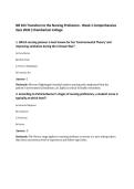 NR 103 Transition to the Nursing Profession Bundle PACK 2026 &vert;Weeks 1-14 &lpar;Weekly Quizzes&rpar;&vert;Answers &vert;Rationales &vert;Chamberlain College of Nursing