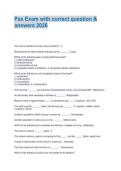 Pax Exam with correct question &&NewLine;answers 2026&NewLine;