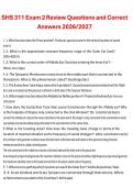 Package deal for SHS 311 Exam Study Set Questions and 100&percnt; Verified Answers &ndash; Graded A&plus; 2026&sol;2027