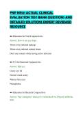 FNP NR511 ACTUAL CLINICAL&NewLine;EVALUATION TEST BANK QUESTIONS AND&NewLine;DETAILED SOLUTIONS EXPERT REVIEWED&NewLine;RESOURCE&NewLine;