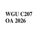 WGU C207 &NewLine;OA 2026