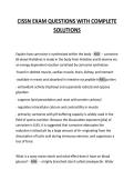 CISSN EXAM QUESTIONS WITH COMPLETE SOLUTIONS