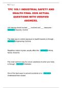 TPC 109&period;1 INDUSTRIAL SAFETY AND &NewLine;HEALTH FINAL 2026 ACTUAL &NewLine;QUESTIONS WITH VERIFIED &NewLine;ANSWERS&period; 