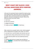 WEST COAST EMT BLOCK 4 2026 &NewLine;ACTUAL QUESTIONS WITH VERIFIED &NewLine;ANSWERS&period; 