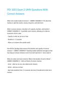 PSY 1001 Exam 2 UMN Questions With Correct Answers 