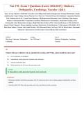 NUR 170 Exam 3 Questions &lpar;Latest 2026&sol;2027 Update&rpar; &vert; Diabetes&comma; Orthopedics&comma; Cardiology & Vascular Disorders &vert; Med-Surg Nursing &vert; Exam Questions & Answers &vert; Grade A&plus;