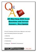 ATI Med Surg 2026 &lpar;MSN 2026&rpar; &vert; 100&plus; Exam Questions & Correct Answers on Cardiac&comma; Respiratory&comma; Renal & Critical Care Nursing &vert; Chamberlain University