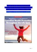 TEST BANK for Edelman and Kudzma's &NewLine;Canadian Health Promotion Throughout the Life &NewLine;Span 2nd Edition by Marian Luctkar-Flude &NewLine;All Chapters 1-25 With Rationales&vert; A&plus; GRADED 