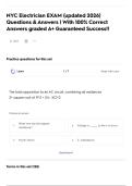 NYC Electrician EXAM &lpar;updated 2026&rpar; Questions & Answers &vert; With 100&percnt; Correct Answers graded A&plus; Guaranteed Success&excl;&excl;