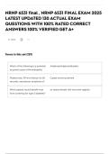 NRNP 6531 final &comma; NRNP 6531 FINAL EXAM 2025 LATEST UPDATED 130 ACTUAL EXAM QUESTIONS WITH 100&percnt; RATED CORRECT ANSWERS 100&percnt; VERIFIED GET A&plus;