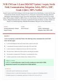 NUR 170 Exam 1 &lpar;Latest 2026&sol;2027 Update&rpar; &vert; Asepsis&comma; Sterile Technique&comma; Therapeutic Communication & Delegation &vert; Nursing Fundamentals &vert; Exam Questions & Answers &vert; Grade A&plus;