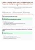 Galen NUR 170 Exam 1 &lpar;Latest 2026&sol;2027 Update&rpar; &vert; Perioperative Care&comma; Comfort&comma; Anemia&comma; Fluids & Electrolytes & Acid-Base Balance &vert; Med-Surg Nursing Fundamentals &vert; Exam Questions & Answers &vert; Grade A&plus;