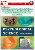 Study Guide for Psychological Science 6th Edition by Michael S&period; Gazzaniga &vert; Psychology Review Questions & Answers &vert; Exam Prep 2025&sol;2026