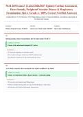 NUR 265 Exam 2 &lpar;Latest 2026&sol;2027 Update&rpar; &vert; Cardiac & Peripheral Vascular Assessment&comma; Heart Sounds&comma; PVD & Respiratory Nursing &vert; Exam Questions & Answers &vert; Grade A&plus;